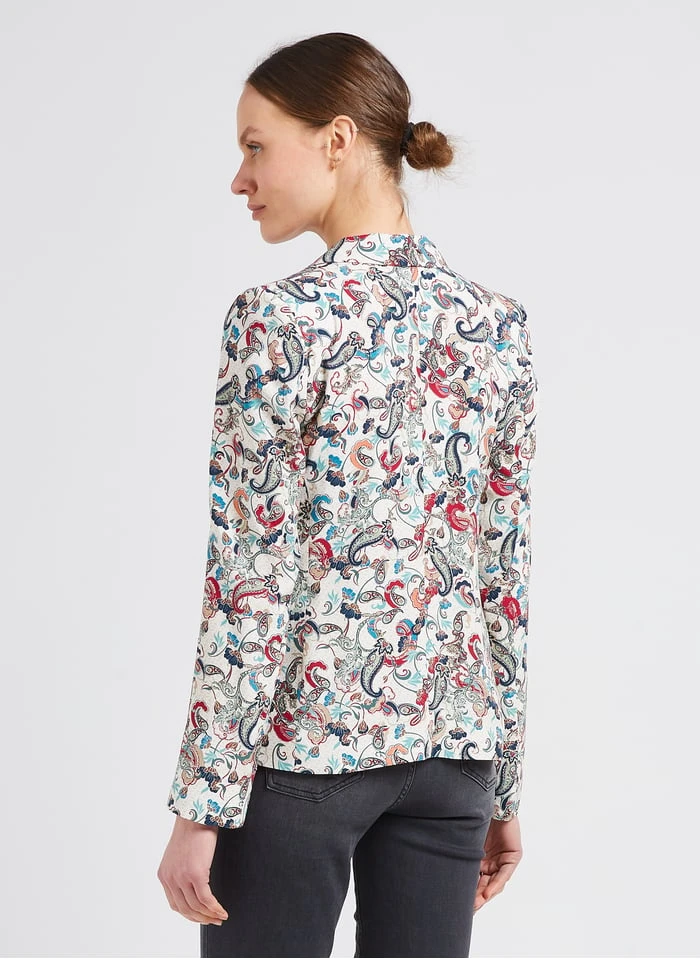 Ikks Jasje Met Reverskraag En Bloemenprint | Wit 2 Ikks Jasje Met Reverskraag En Bloemenprint | Wit - Afbeelding 2