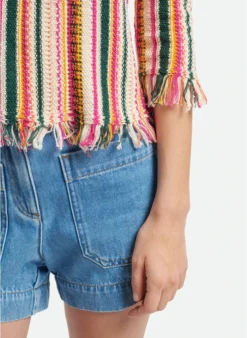 Vanessa Bruno AMIRA - Gestreepte Blouse Katoenblend | Veelkleurig -Kleding Winkel 4113235