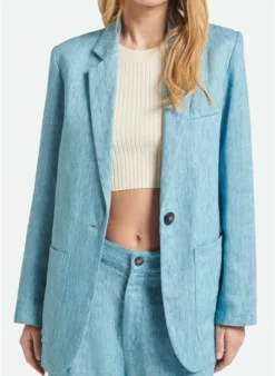 Vanessa Bruno LAMISS - Katoenen Blazer Met Reverskraag | Blauw 10 Vanessa Bruno LAMISS - Katoenen Blazer Met Reverskraag | Blauw -Kleding Winkel 4113384