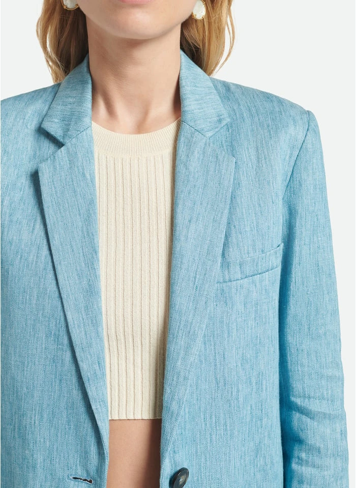 Vanessa Bruno LAMISS - Katoenen Blazer Met Reverskraag | Blauw 6 Vanessa Bruno LAMISS - Katoenen Blazer Met Reverskraag | Blauw - Afbeelding 6