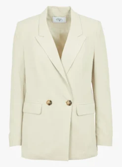 LE TEMPS DES CERISES BEK - Recht Jasje Met Reverskraag | Beige -Kleding Winkel 4113543