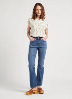 ONE STEP Wijde Top Met V-hals | Wit -Kleding Winkel 4120700