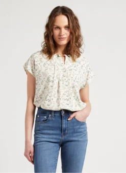 ONE STEP Wijde Top Met V-hals | Wit