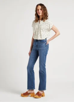 ONE STEP Wijde Top Met V-hals | Wit -Kleding Winkel 4120704