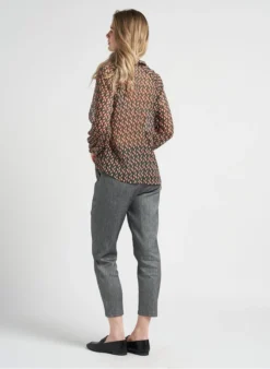 ONE STEP Blouse Van Voile Met Tuniekhals En Print | Groen 9 ONE STEP Blouse Van Voile Met Tuniekhals En Print | Groen -Kleding Winkel 4123119