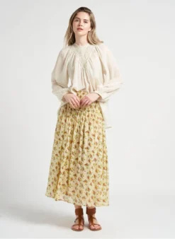 BOUM - Wijde, Katoenen Blouse Met Ronde Hals | Wit -Kleding Winkel 4123251