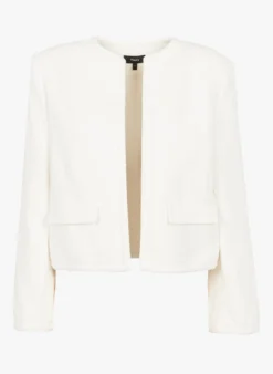THEORY Korte, Katoenen Tweedjasje | Wit -Kleding Winkel 4123882