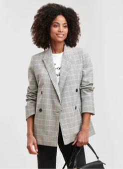 Geruite Blazer | Grijs