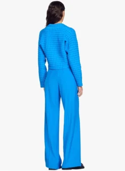 Sandro ASTIER - Kort Tweedjasje Met Reverskraag | Blauw -Kleding Winkel 4126935