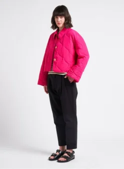 CLOSED Oversized, Gewatteerd Jasje | Roze -Kleding Winkel 4128445