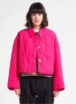 CLOSED Oversized, Gewatteerd Jasje | Roze