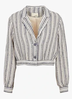 Kort, Gestreept Jasje Met Klassieke Kraag | Veelkleurig 7 Kort, Gestreept Jasje Met Klassieke Kraag | Veelkleurig -Kleding Winkel 4130591