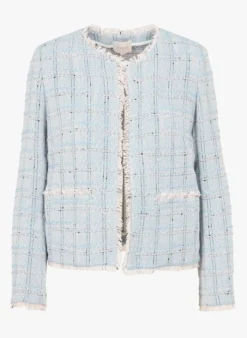 VERONE - Kort Tweedjasje | Blauw -Kleding Winkel 4131739