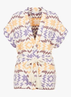 VIVE - Jasje Van Katoenmix Met Sjaalkraag | Beige 8 VIVE - Jasje Van Katoenmix Met Sjaalkraag | Beige -Kleding Winkel 4136388