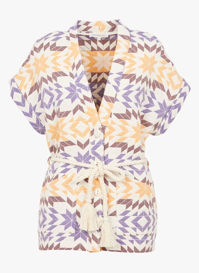 VIVE - Jasje Van Katoenmix Met Sjaalkraag | Beige 3 VIVE - Jasje Van Katoenmix Met Sjaalkraag | Beige - Afbeelding 3