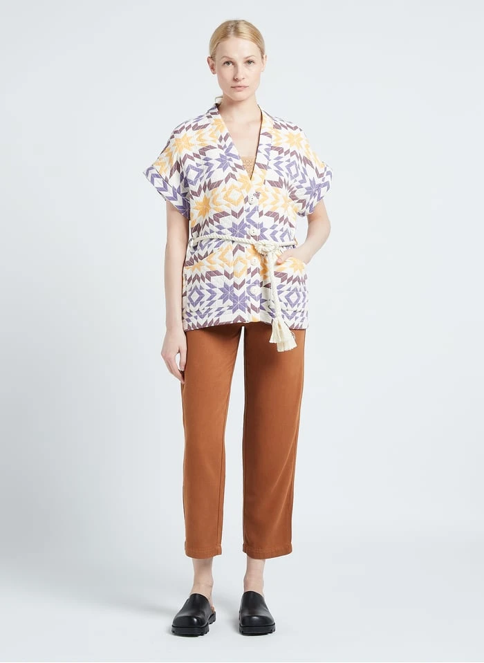 VIVE - Jasje Van Katoenmix Met Sjaalkraag | Beige 5 VIVE - Jasje Van Katoenmix Met Sjaalkraag | Beige - Afbeelding 5