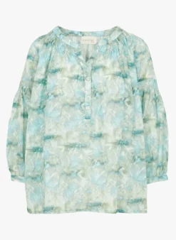 KALA - Katoenen Blouse Met Print | Blauw