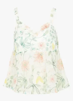 PASSIONCE - Ruimvallende Top Met V-hals En Print | Wit