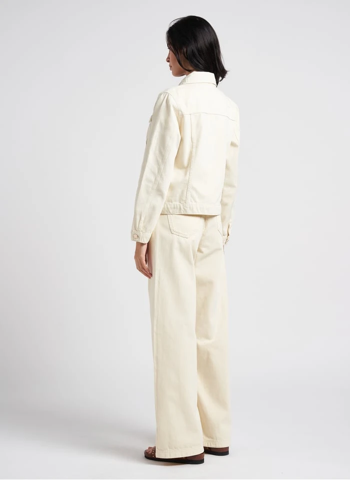 PENNYBLACK ALADINO - Katoenen Spijkerjasje Met Klassieke Kraag | Wit 5 PENNYBLACK ALADINO - Katoenen Spijkerjasje Met Klassieke Kraag | Wit - Afbeelding 5