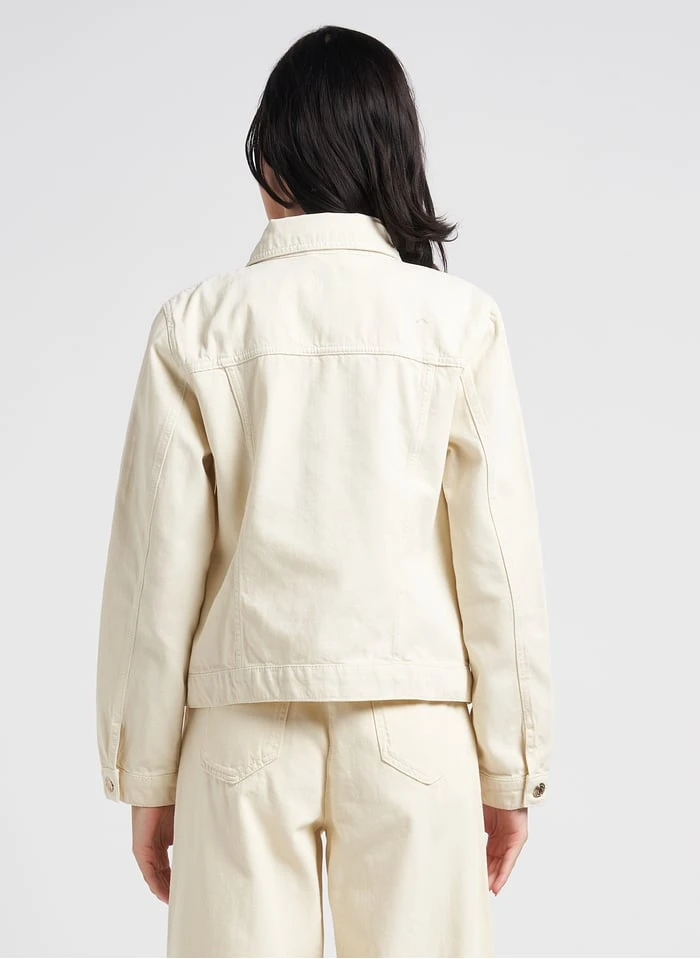 PENNYBLACK ALADINO - Katoenen Spijkerjasje Met Klassieke Kraag | Wit 2 PENNYBLACK ALADINO - Katoenen Spijkerjasje Met Klassieke Kraag | Wit - Afbeelding 2