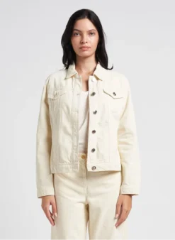 PENNYBLACK ALADINO - Katoenen Spijkerjasje Met Klassieke Kraag | Wit