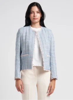 VERONE - Kort Tweedjasje | Blauw