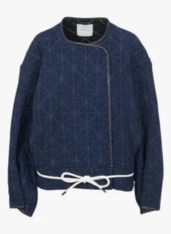 IMAT - Ruimvallend Jasje Katoenblend | Blauw -Kleding Winkel 4150490