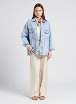 VALENTINA - Spijkerjasje Met Klassieke Kraag | Blauw -Kleding Winkel 4151845