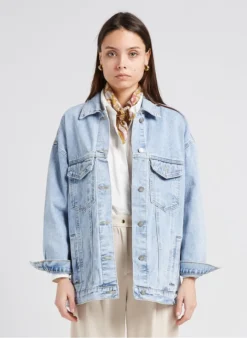 VALENTINA - Spijkerjasje Met Klassieke Kraag | Blauw