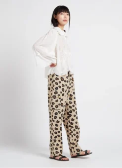 BASKET - Soepelvallende, Katoenen Blouse Met Borduursel | Wit -Kleding Winkel 4156442