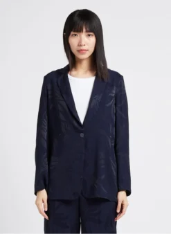 PENNYBLACK COGNOME - Jasje Met Reverskraag En Jacquardmotief | Blauw