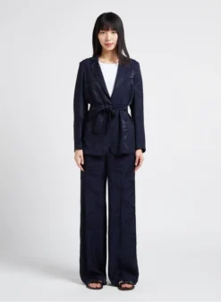 PENNYBLACK COGNOME - Jasje Met Reverskraag En Jacquardmotief | Blauw -Kleding Winkel 4156472