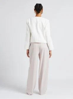 THEORY Korte, Katoenen Tweedjasje | Wit -Kleding Winkel 4157063