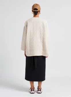 INDIRA - Jasje Van Katoenmix Met Ronde Hals | Beige -Kleding Winkel 4157228