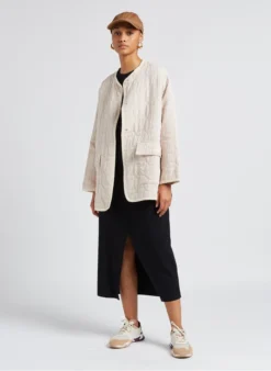 INDIRA - Jasje Van Katoenmix Met Ronde Hals | Beige -Kleding Winkel 4157229