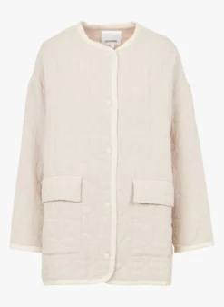 INDIRA - Jasje Van Katoenmix Met Ronde Hals | Beige -Kleding Winkel 4158549