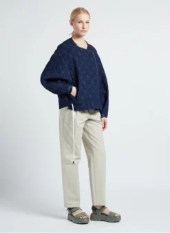 IMAT - Ruimvallend Jasje Katoenblend | Blauw -Kleding Winkel 4160704