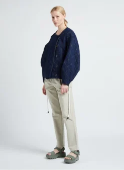 IMAT - Ruimvallend Jasje Katoenblend | Blauw -Kleding Winkel 4160707