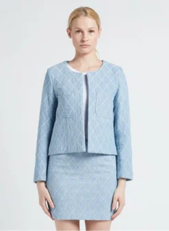 VALTER - Gewatteerd Spijkerjasje | Blauw