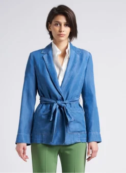 PENNYBLACK ELEVARE - Gestreepte Top Met Tuniekhals | Blauw