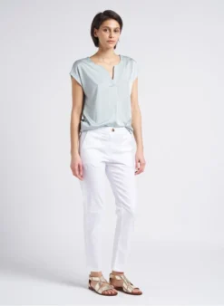 MAISON 123 CASSIOPE - Mouwloze Top Met V-hals | Blauw -Kleding Winkel 4162205