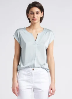 MAISON 123 CASSIOPE - Mouwloze Top Met V-hals | Blauw