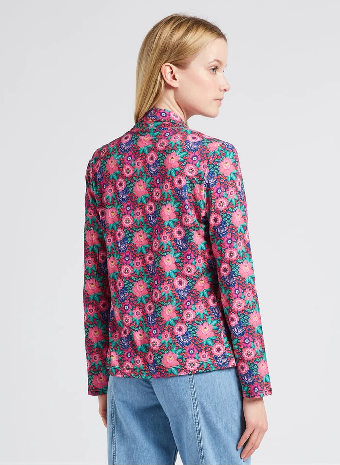 TRIANA - Jasje Met Bloemenprint | Blauw 2 TRIANA - Jasje Met Bloemenprint | Blauw - Afbeelding 2