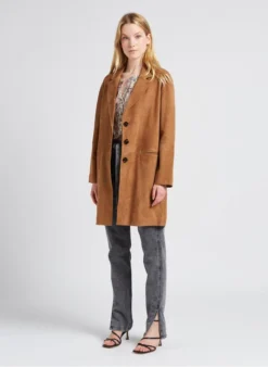 GERARD DAREL NAELISS - Straight-fit, Lang Jasje Van Leer | Bruin 8 GERARD DAREL NAELISS - Straight-fit, Lang Jasje Van Leer | Bruin -Kleding Winkel 4164443