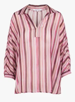GERARD DAREL CELESTIN - Gestreepte Blouse Met V-hals | Roze -Kleding Winkel 4164885