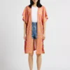 SOLAL - Kimono Met All-over Motief | Oranje