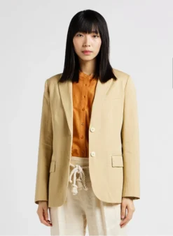 TWINSET Jasje Van Katoen En Linnen Met Reverskraag | Beige