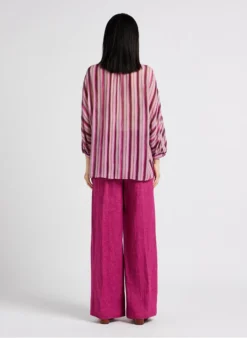 GERARD DAREL CELESTIN - Gestreepte Blouse Met V-hals | Roze -Kleding Winkel 4165448