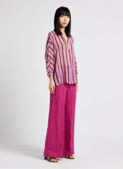 GERARD DAREL CELESTIN - Gestreepte Blouse Met V-hals | Roze -Kleding Winkel 4165449