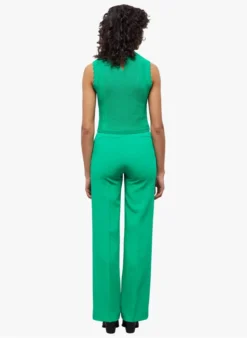 THE KOOPLES Top Met Ronde Hals En Ajourmotiefje | Groen -Kleding Winkel 4174076